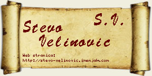Stevo Velinović vizit kartica